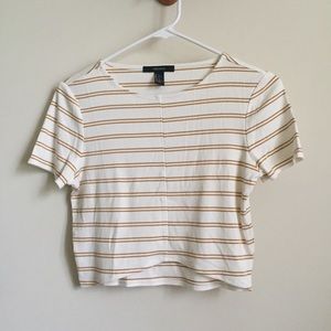 Cropped stripe shirt